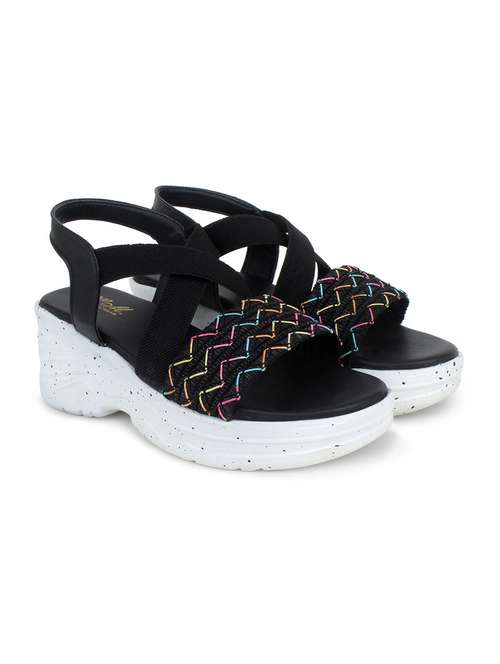 women texture back strap wedge - 22007701 - Standard Image - 0