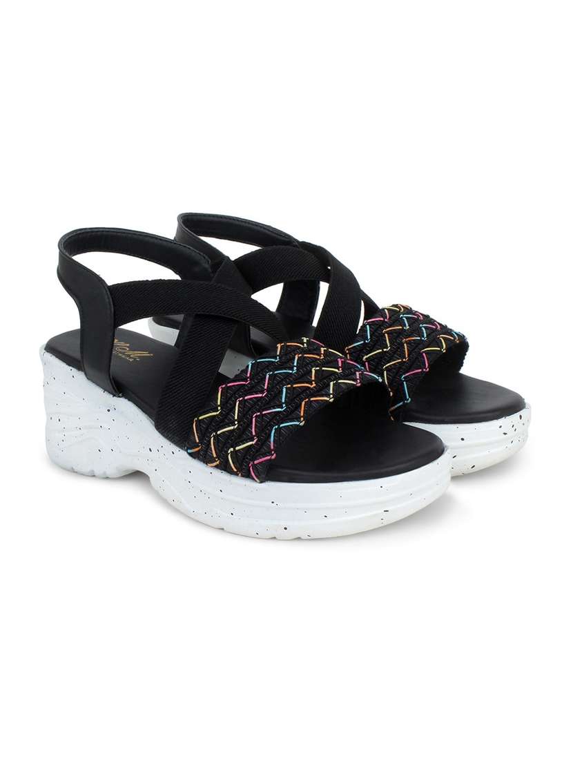 women texture back strap wedge - 22007701 - Zoom Image - 0