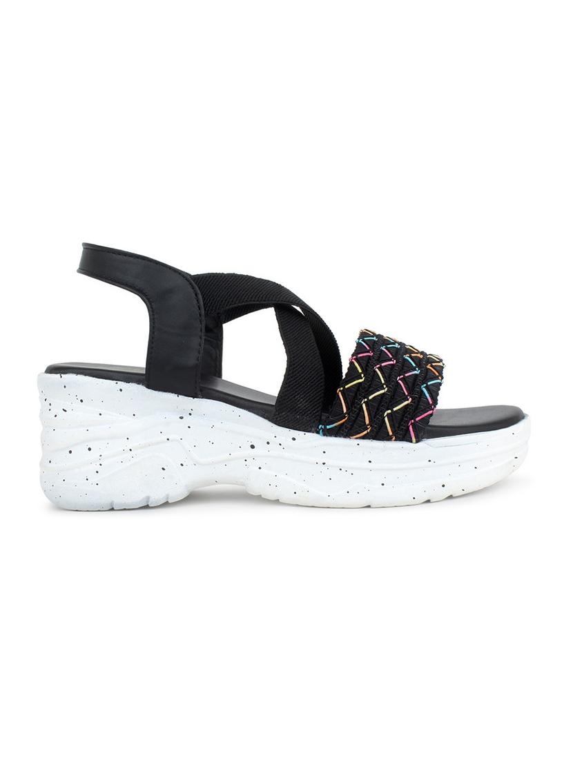 women texture back strap wedge - 22007701 -  Standard Image - 1