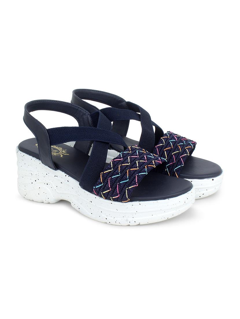 women texture back strap wedge - 22007702 - Zoom Image - 0