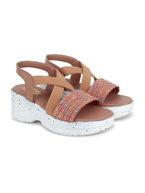 women texture back strap wedge - 22007703 -  Standard Image - 0