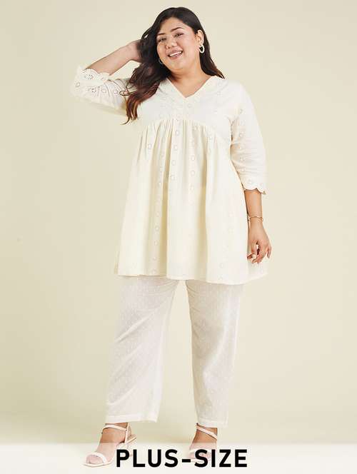 women plus size three quarter sleeve a-line tunic - 22007707 - Standard Image - 0