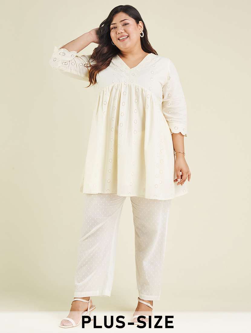 women plus size three quarter sleeve a-line tunic - 22007707 - Zoom Image - 0