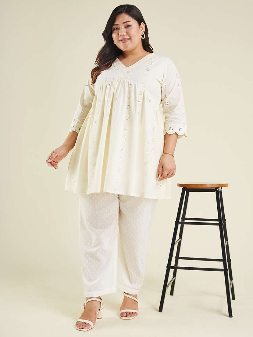 women plus size three quarter sleeve a-line tunic - 22007707 - Standard Image - 1