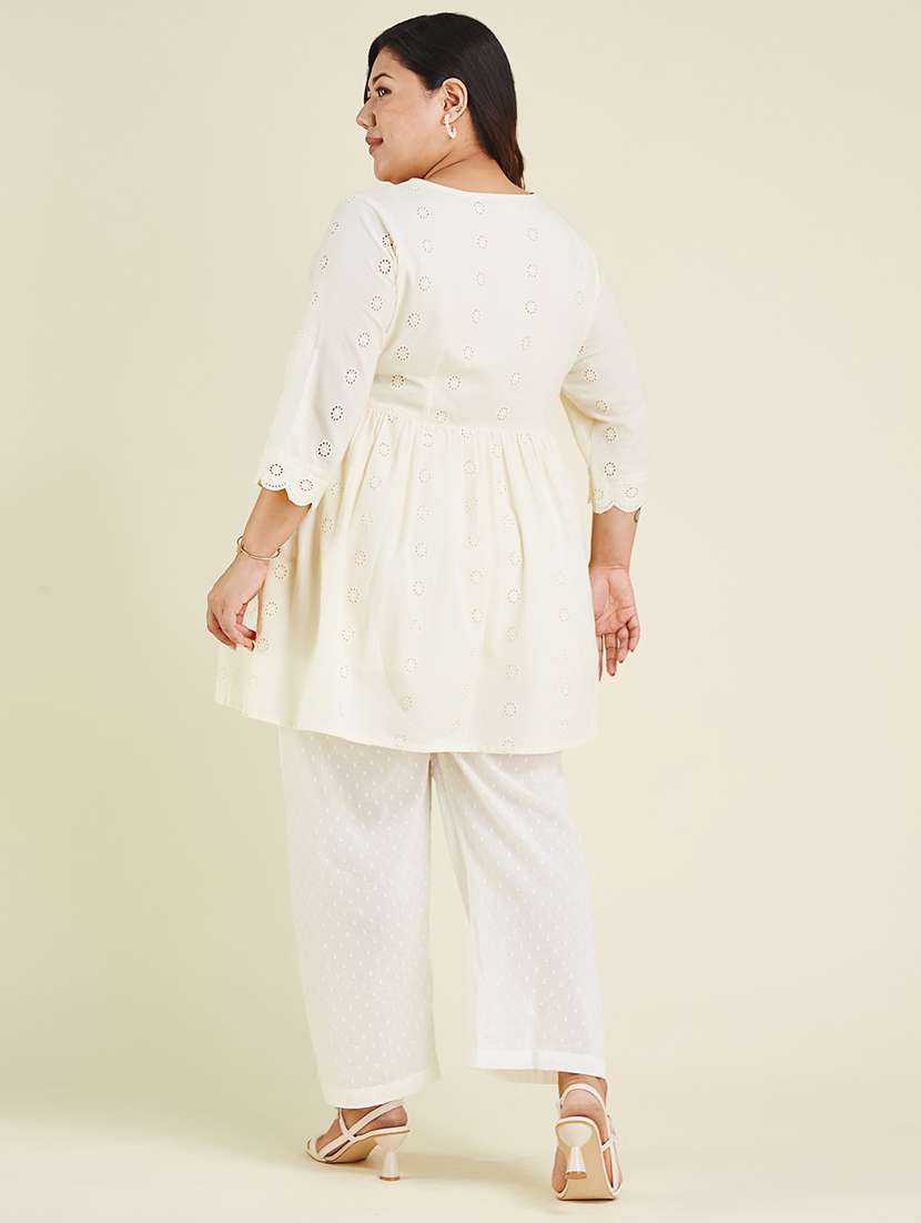 women plus size three quarter sleeve a-line tunic - 22007707 - Standard Image - 4