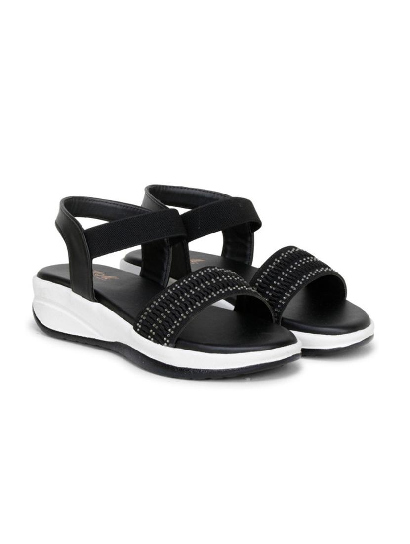women texture back strap wedge - 22007716 -  Zoom Image - 0