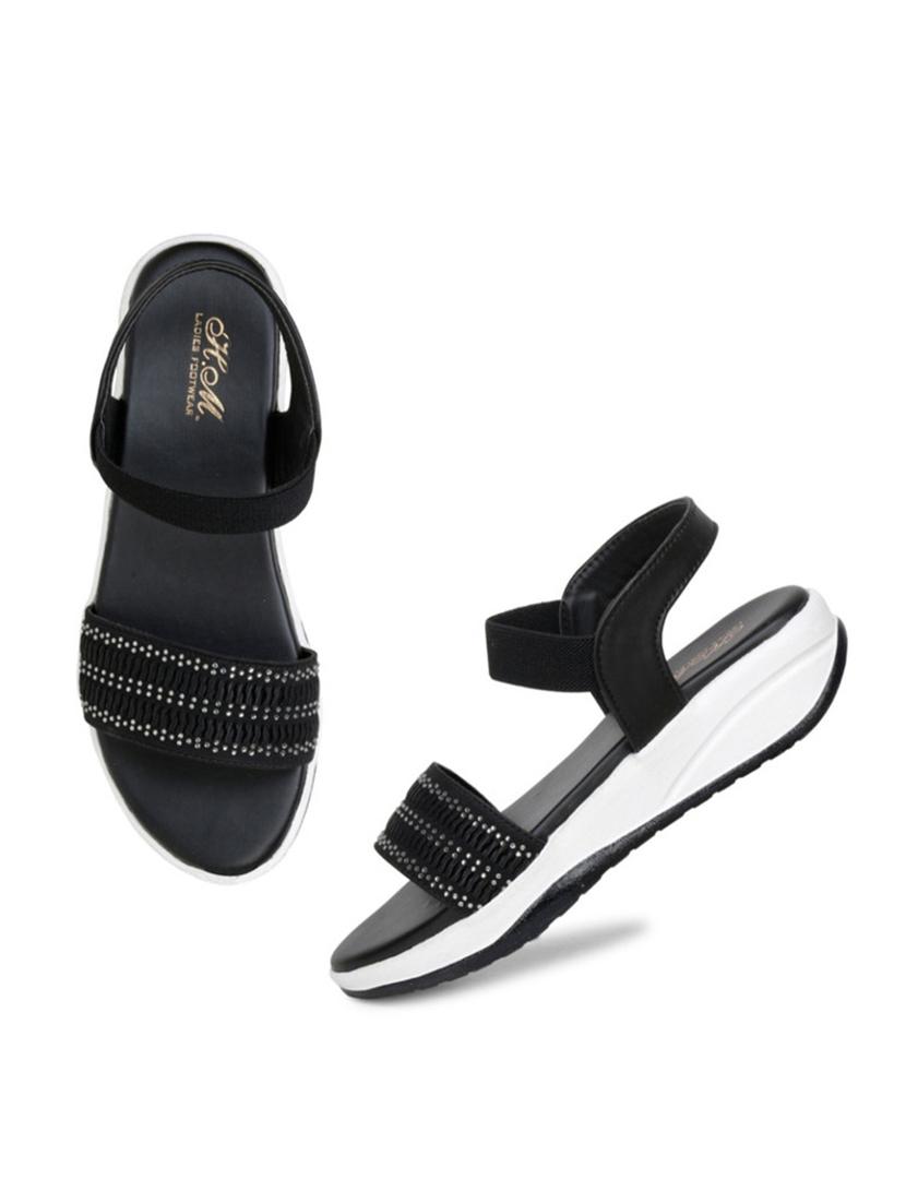 women texture back strap wedge - 22007716 -  Standard Image - 1