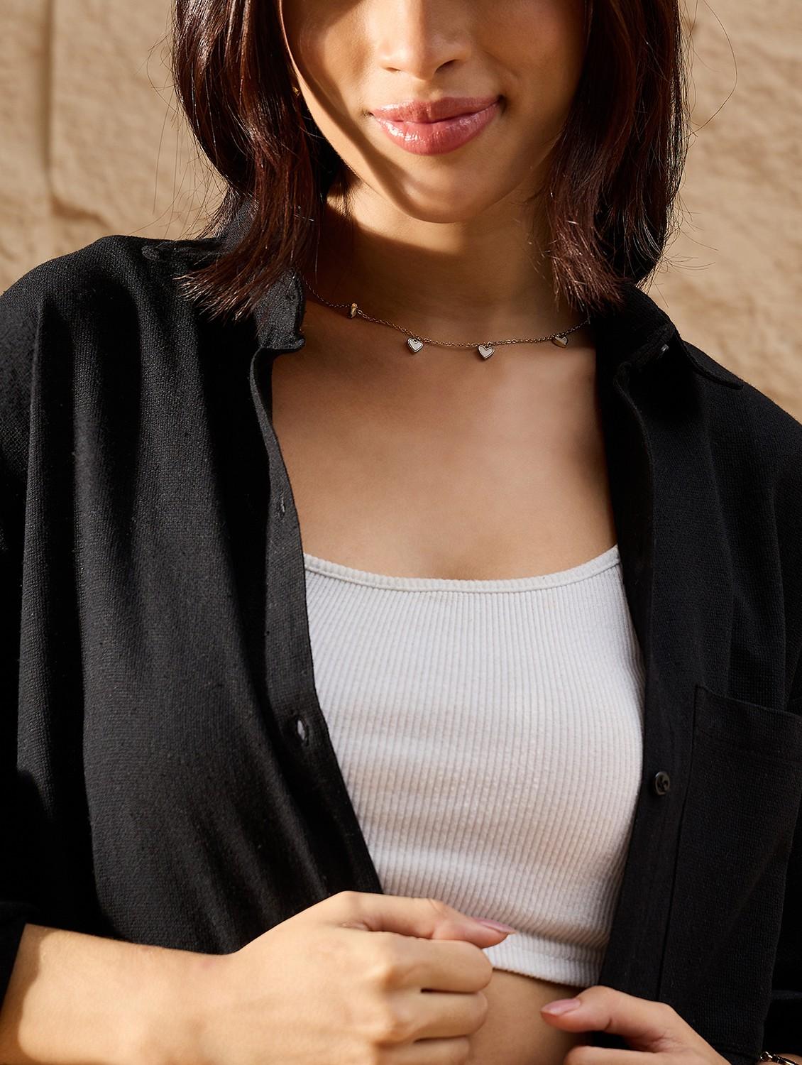 women solid collared long sleeve oversized shirt - 22007738 - Standard Image - 4