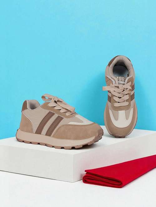 unisex color block lace up sneaker
