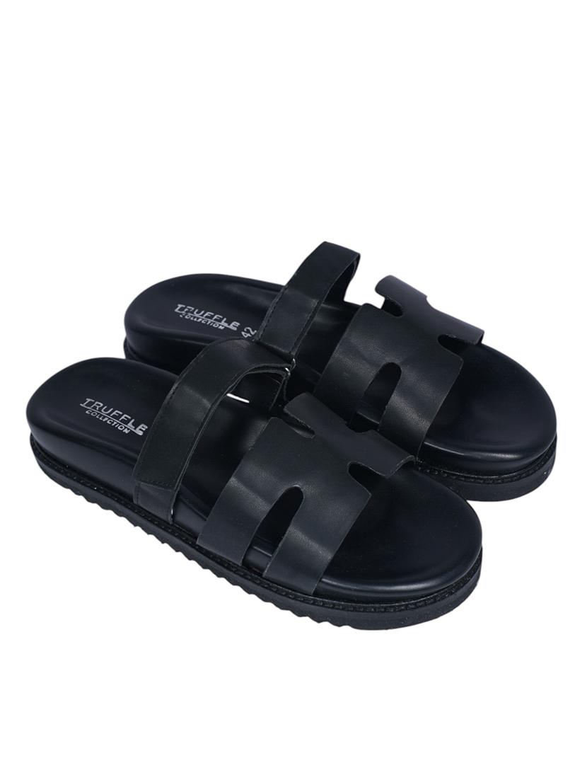 men black slip on sandal - 22007757 -  Standard Image - 1