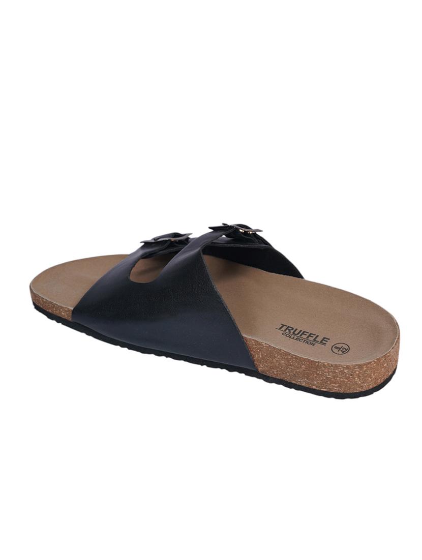 men black slip on sandal - 22007764 - Standard Image - 4