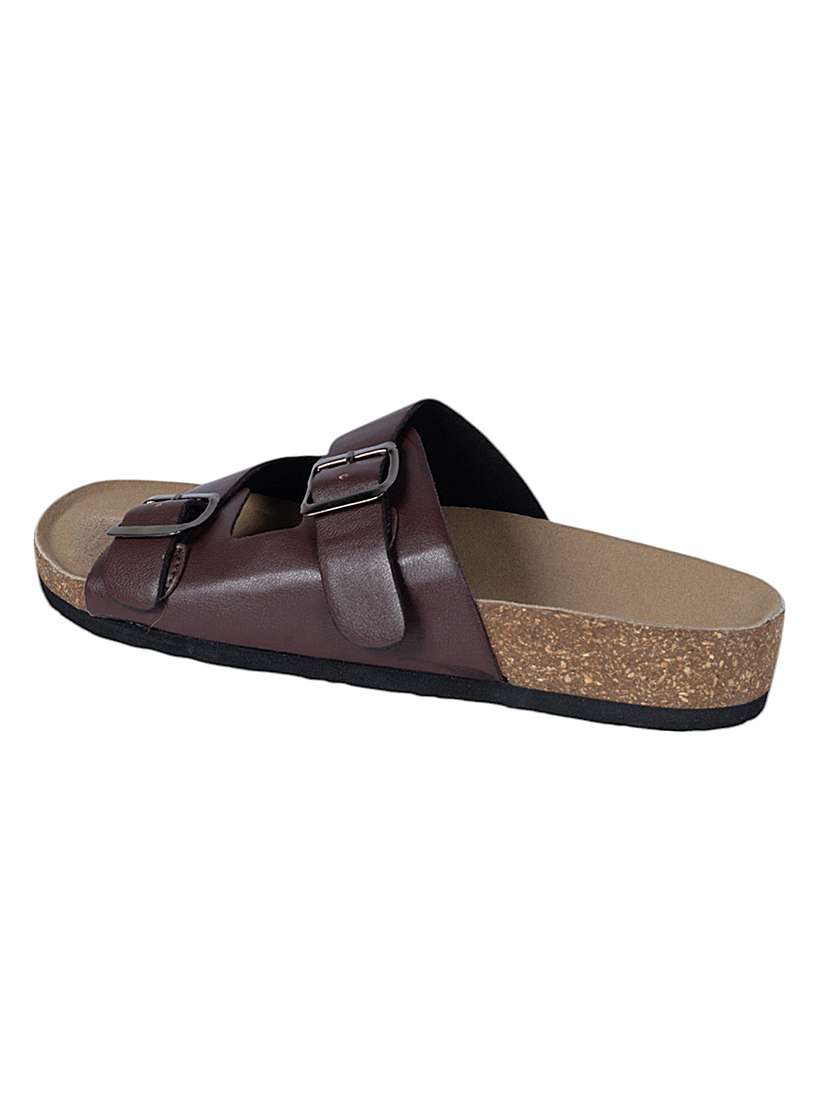 men brown slip on sandal - 22007765 - Standard Image - 4