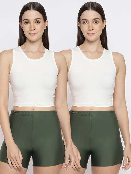 women pack of 2 solid sleeveless camisole - 22007827 -  Standard Image - 0
