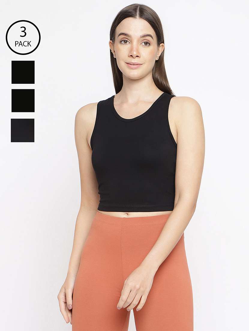 women pack of 3 solid camisole