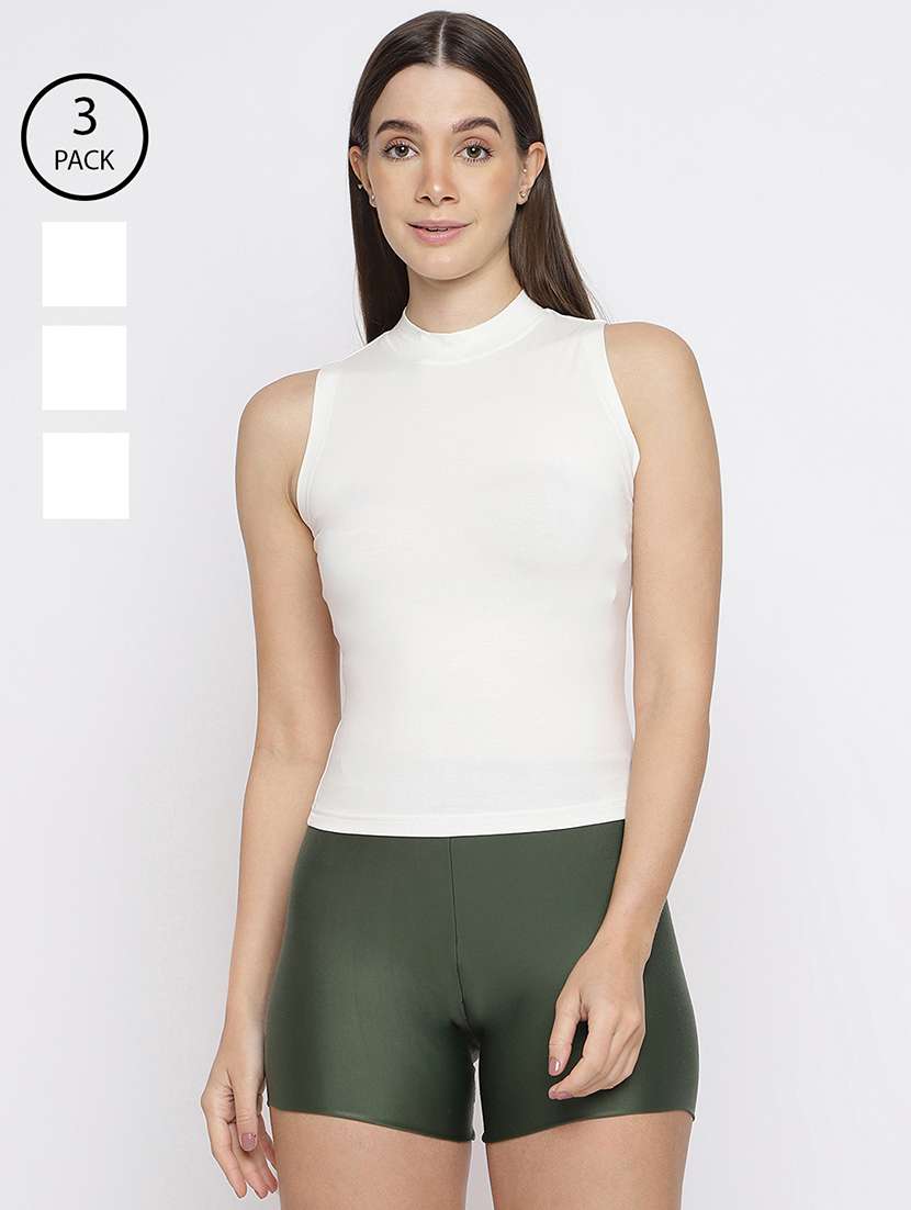 women pack of 3 solid camisole