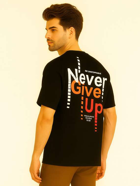 men printed short sleeve front & back print t-shirt - 22007875 -  Standard Image - 1