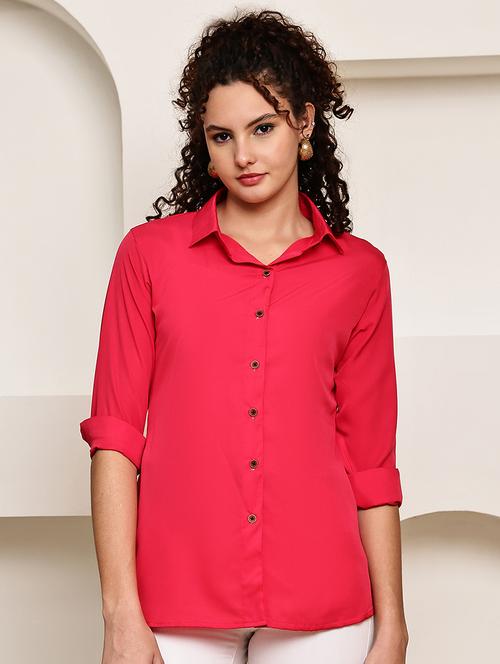women solid long sleeve regular fit shirt - 22007915 - Standard Image - 0
