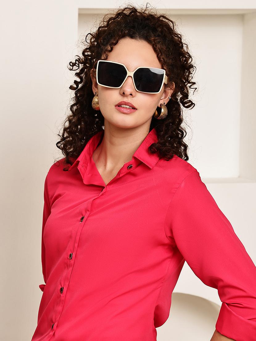 women solid long sleeve regular fit shirt - 22007915 - Standard Image - 1