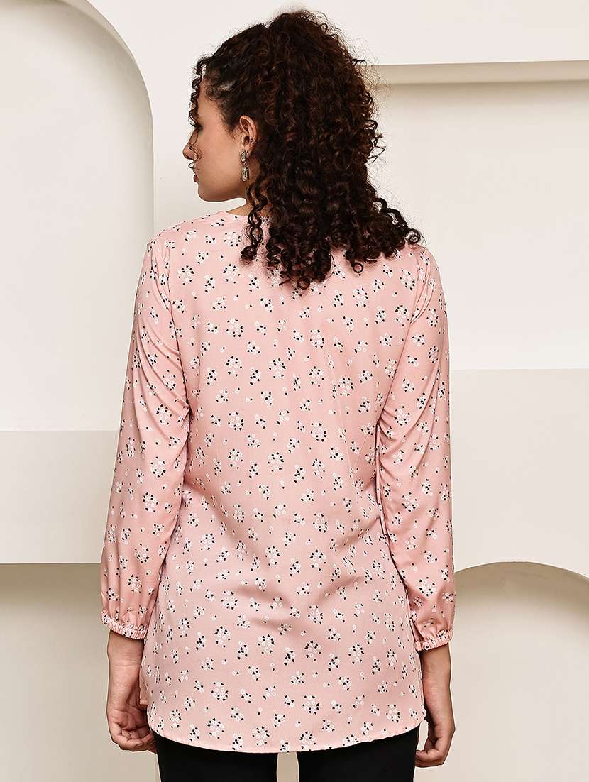 women floral printed long sleeve regular fit top - 22007918 -  Standard Image - 4