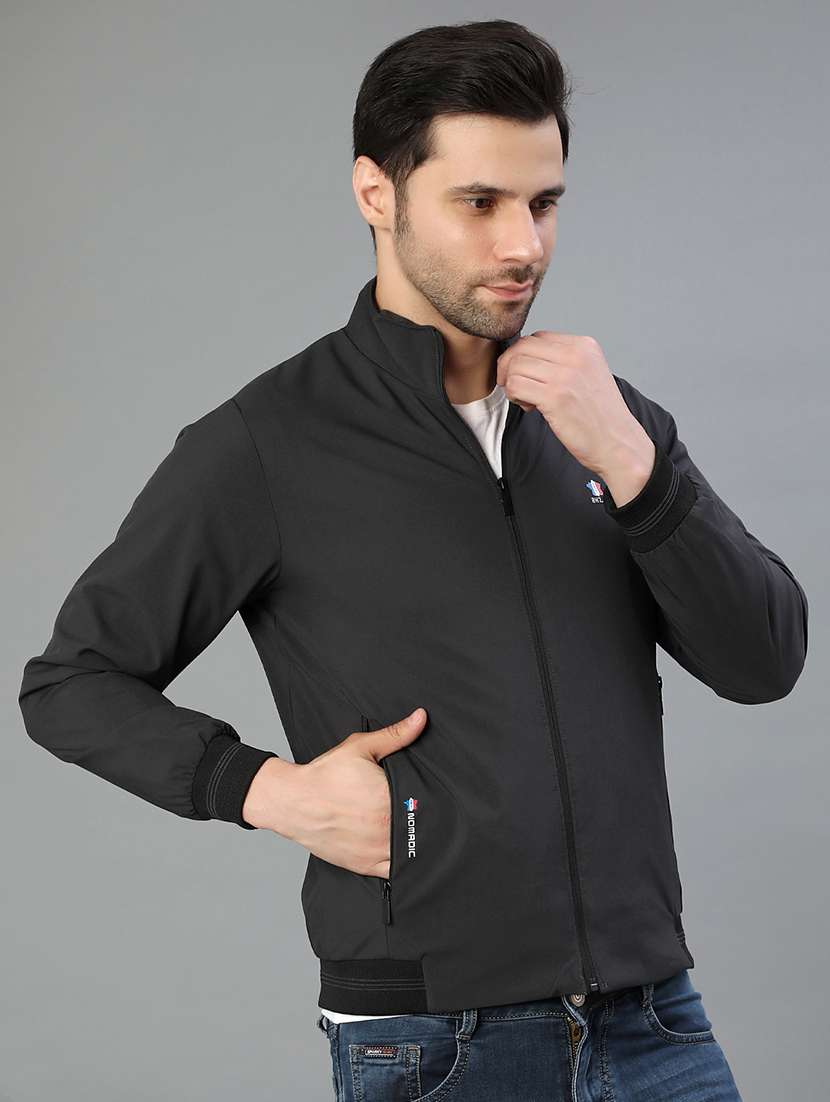 men solid long sleeve regualr fit casual jacket - 22007920 -  Standard Image - 1