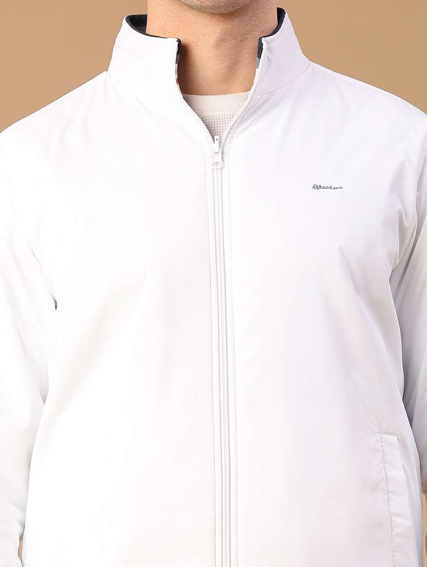 men solid long sleeve reversible bomber jacket - 22007958 -  Standard Image - 4