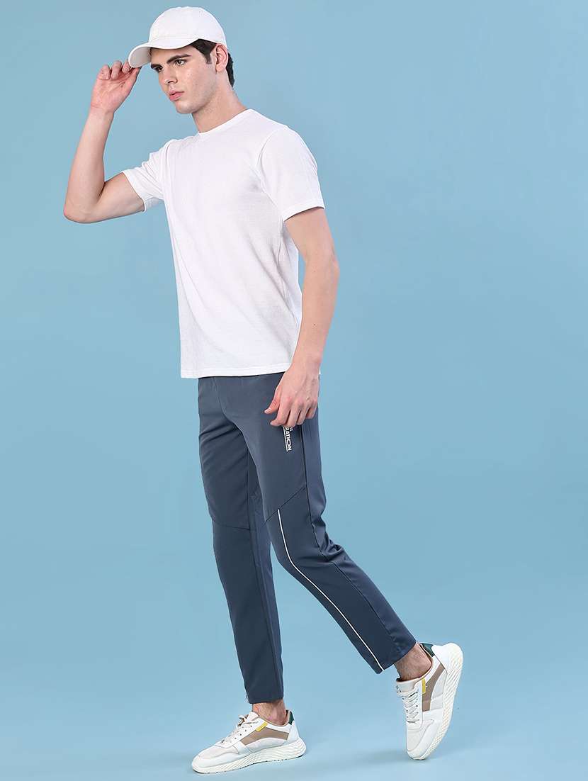 men solid mid rise ankle length track pant - 22007995 -  Standard Image - 4