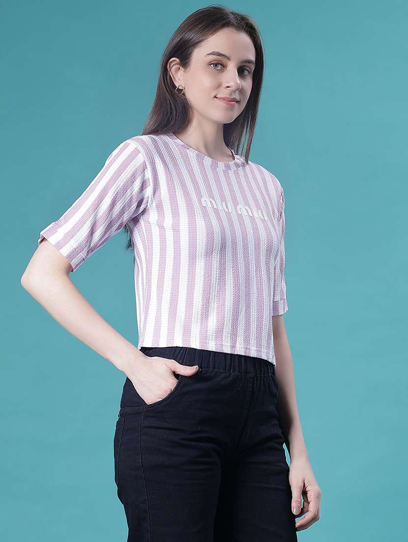 girls striped short sleeve t-shirt - 22007998 -  Standard Image - 1