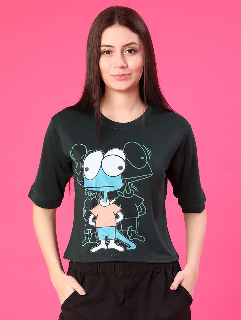 women printed short sleeve t-shirt - 22008000 -  Standard Image - 1