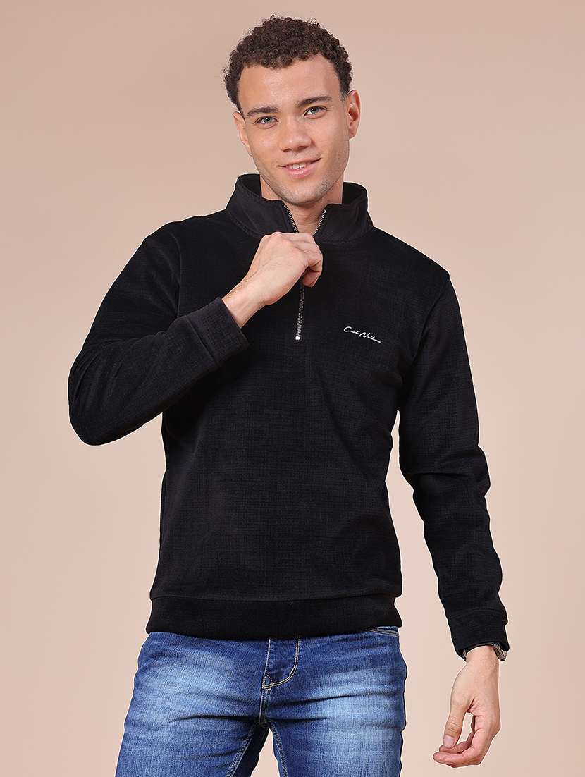 men solid long sleeve regular fit sweatshirt - 22008121 -  Standard Image - 1