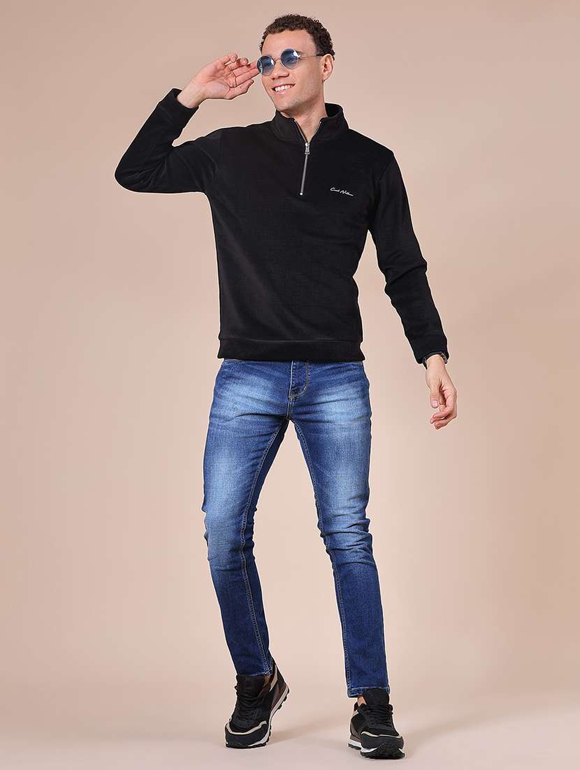 men solid long sleeve regular fit sweatshirt - 22008121 -  Standard Image - 4