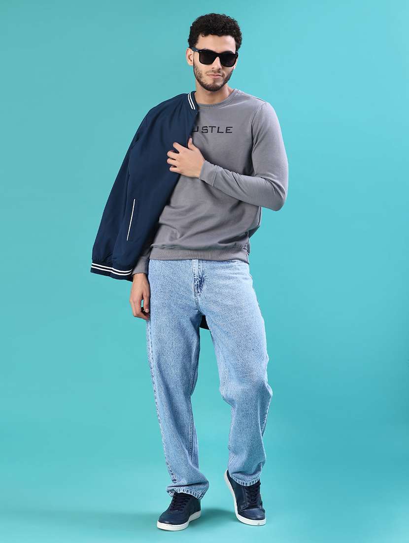 men plain mid rise full length jeans - 22008141 -  Standard Image - 4