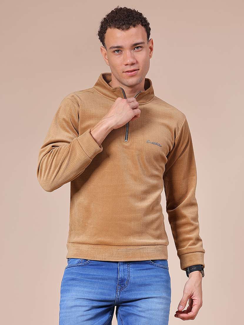 men solid long sleeve regular fit sweatshirt - 22008156 -  Standard Image - 1