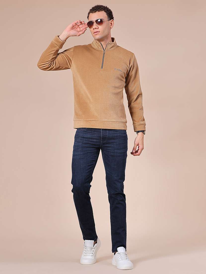 men solid long sleeve regular fit sweatshirt - 22008157 -  Standard Image - 4