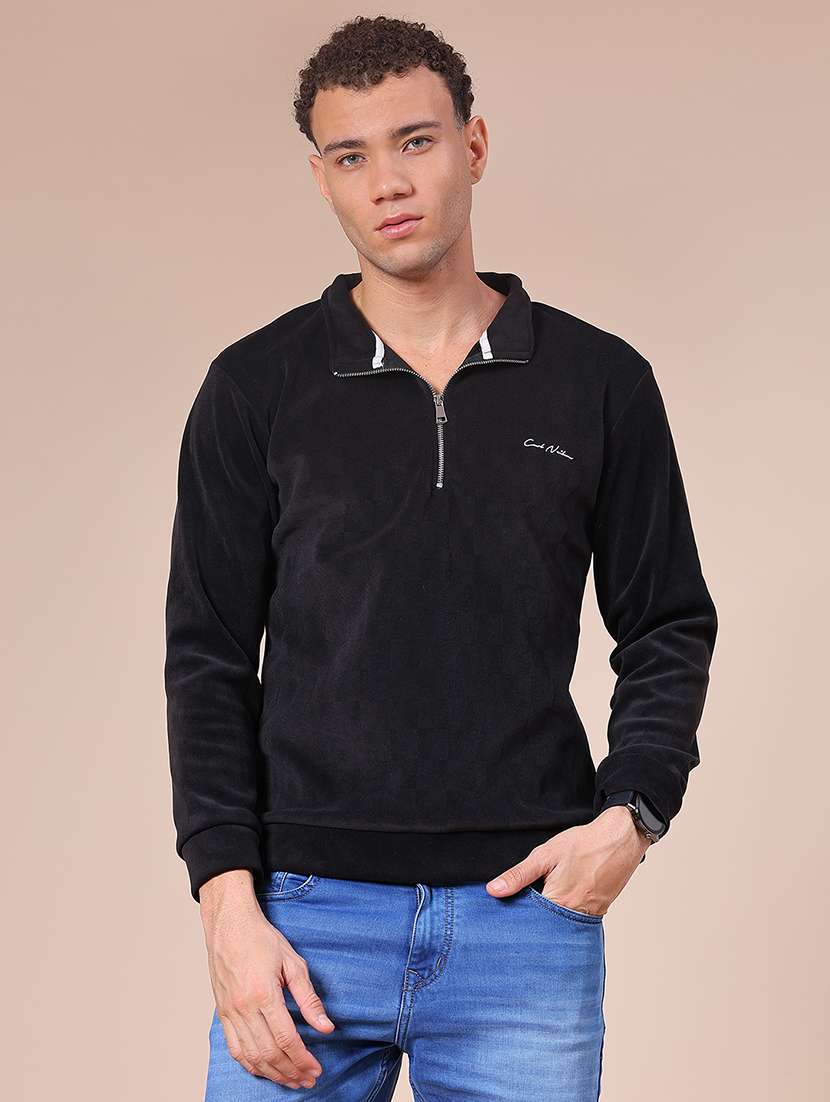 men self design long sleeve regular fit sweatshirt - 22008208 -  Standard Image - 1