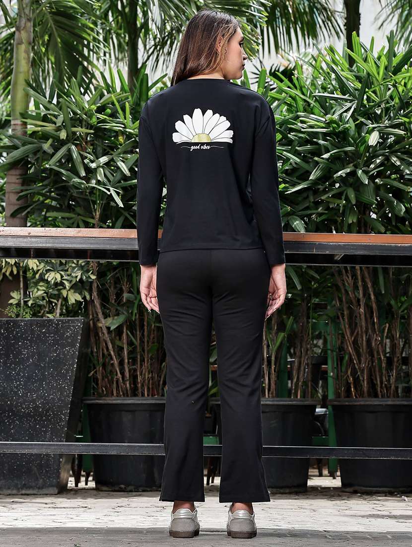women floral long sleeve t-shirt and trouser set co-ord - 22008310 - Standard Image - 4