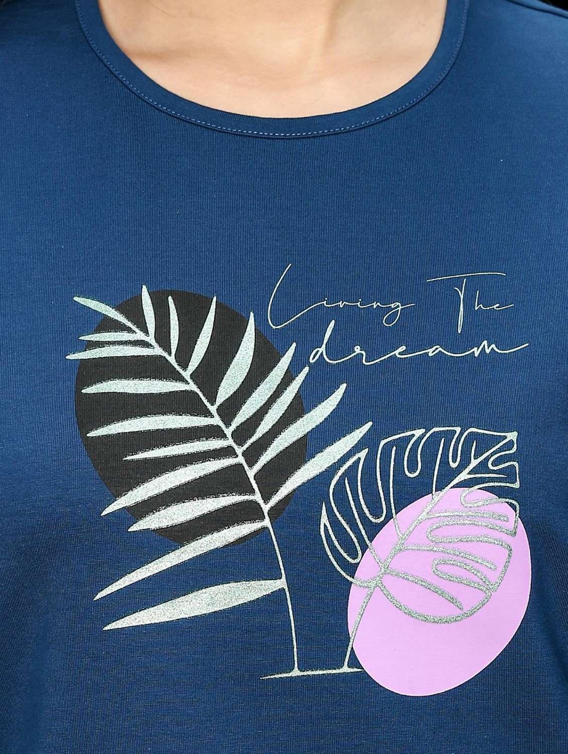 women printed short sleeve t-shirt & trouser co-ord set - 22008345 -  Standard Image - 6