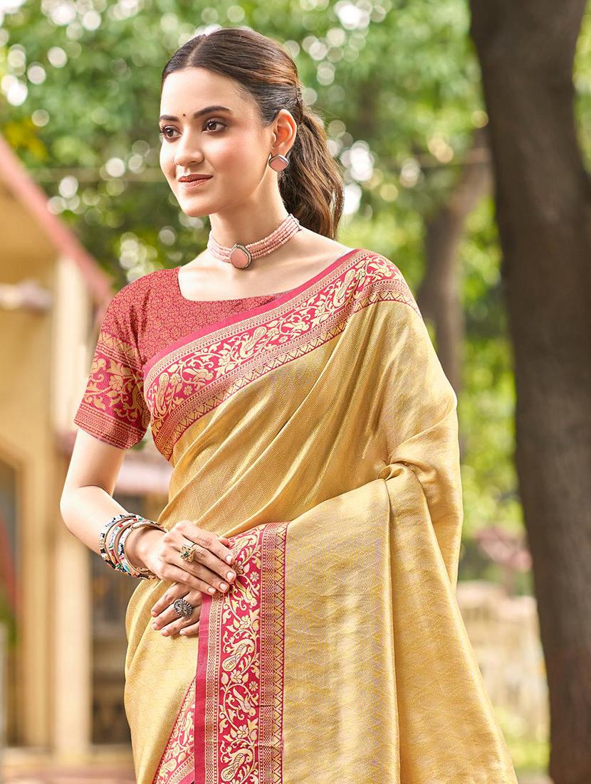 women self design kanjivaram saree with blouse - 22008718 -  Standard Image - 1