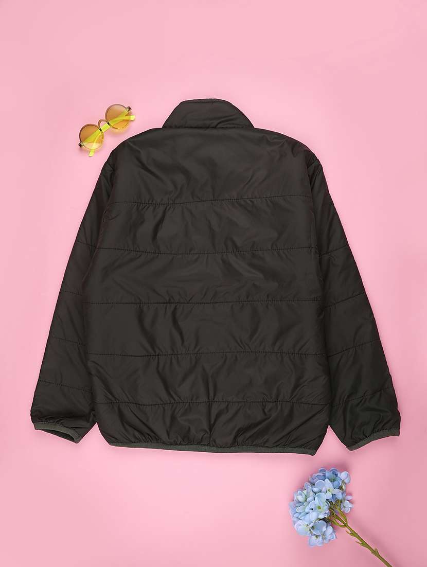 boys solid long sleeve quilted jacket - 22008813 -  Standard Image - 1