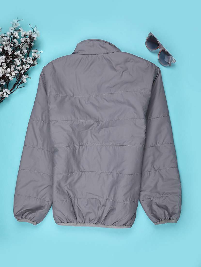 boys solid long sleeve quilted jacket - 22008814 -  Standard Image - 1