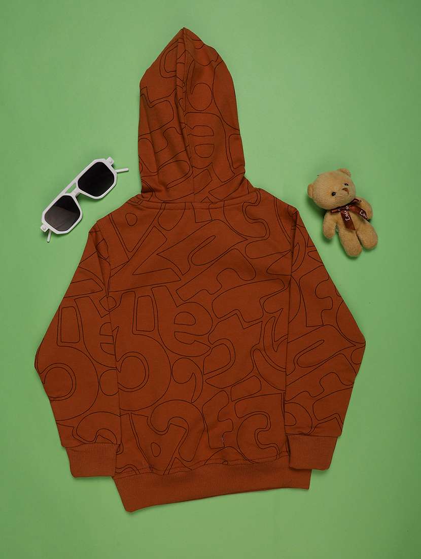 boys printed long sleeve hooded sweatshirt - 22008817 -  Standard Image - 1