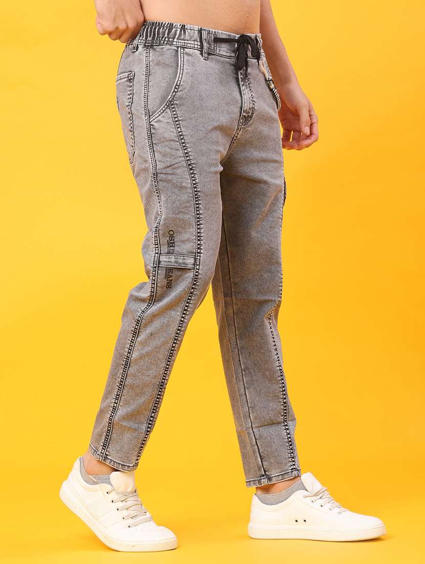 men solid mid rise regular fit cargo - 22008848 -  Standard Image - 1