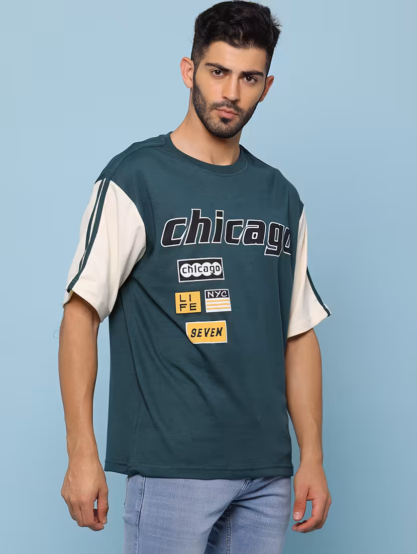men printed short sleeve loose fitt-shirt - 22008882 -  Standard Image - 1