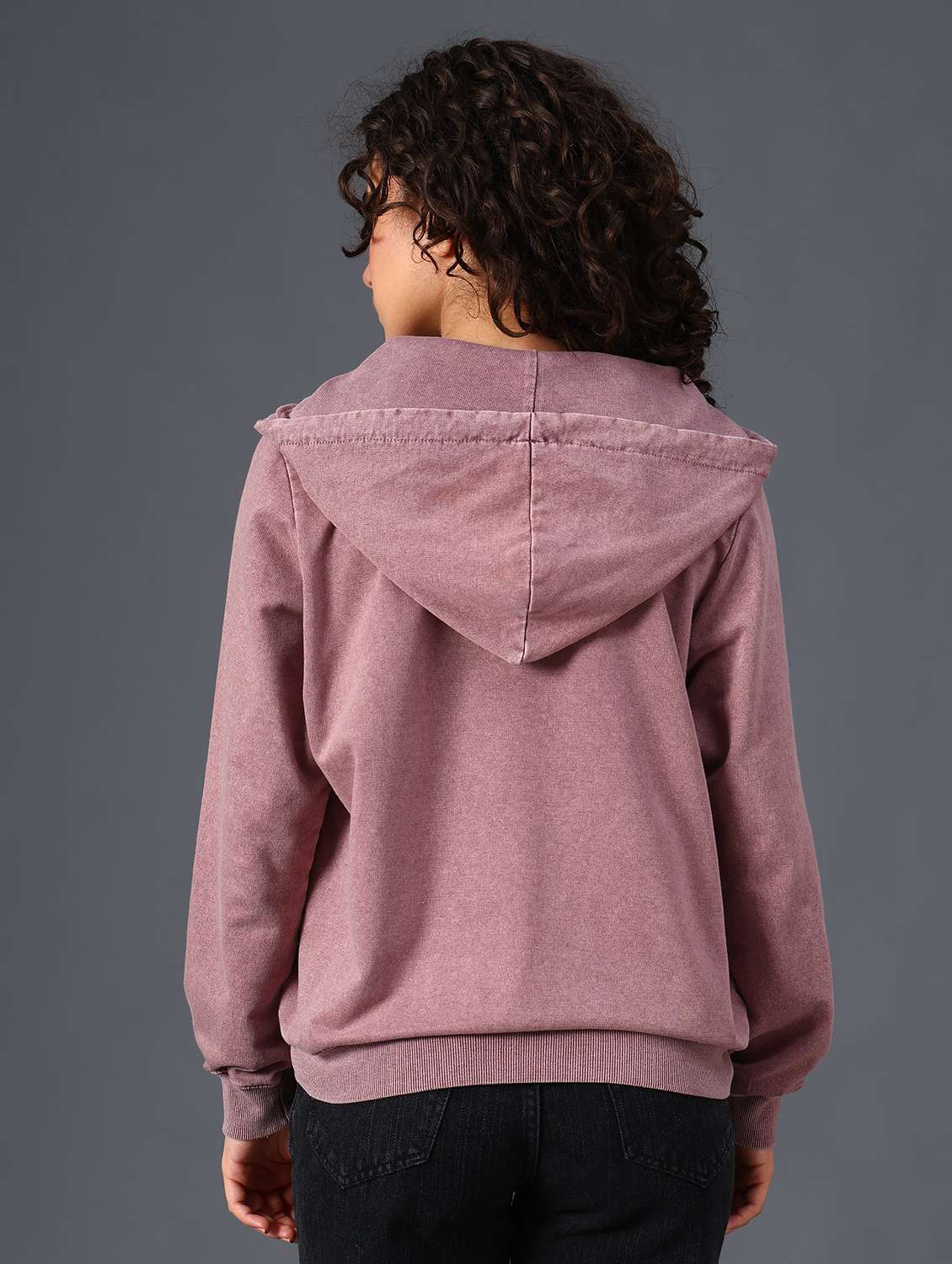 pink cotton blend plain sweatshirt - 22008928 -  Standard Image - 4