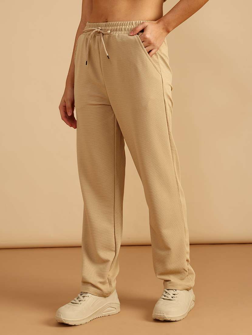 women solid mid rise relaxed fit track pant - 22008946 -  Standard Image - 1