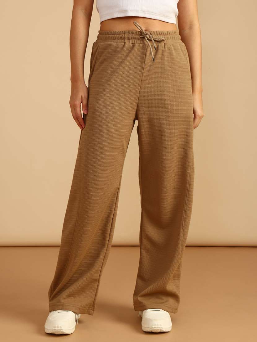 women solid mid rise relaxed fit track pant - 22008949 -  Standard Image - 1