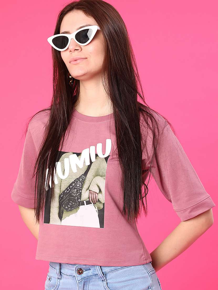 women printed short sleeve t-shirt