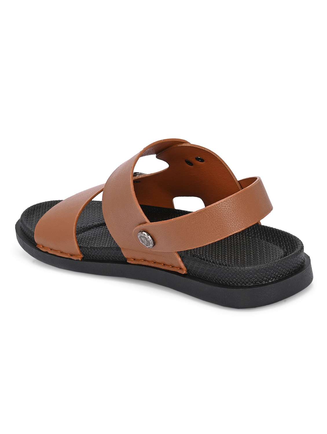 men solid back strap sandal - 22009134 - Standard Image - 4
