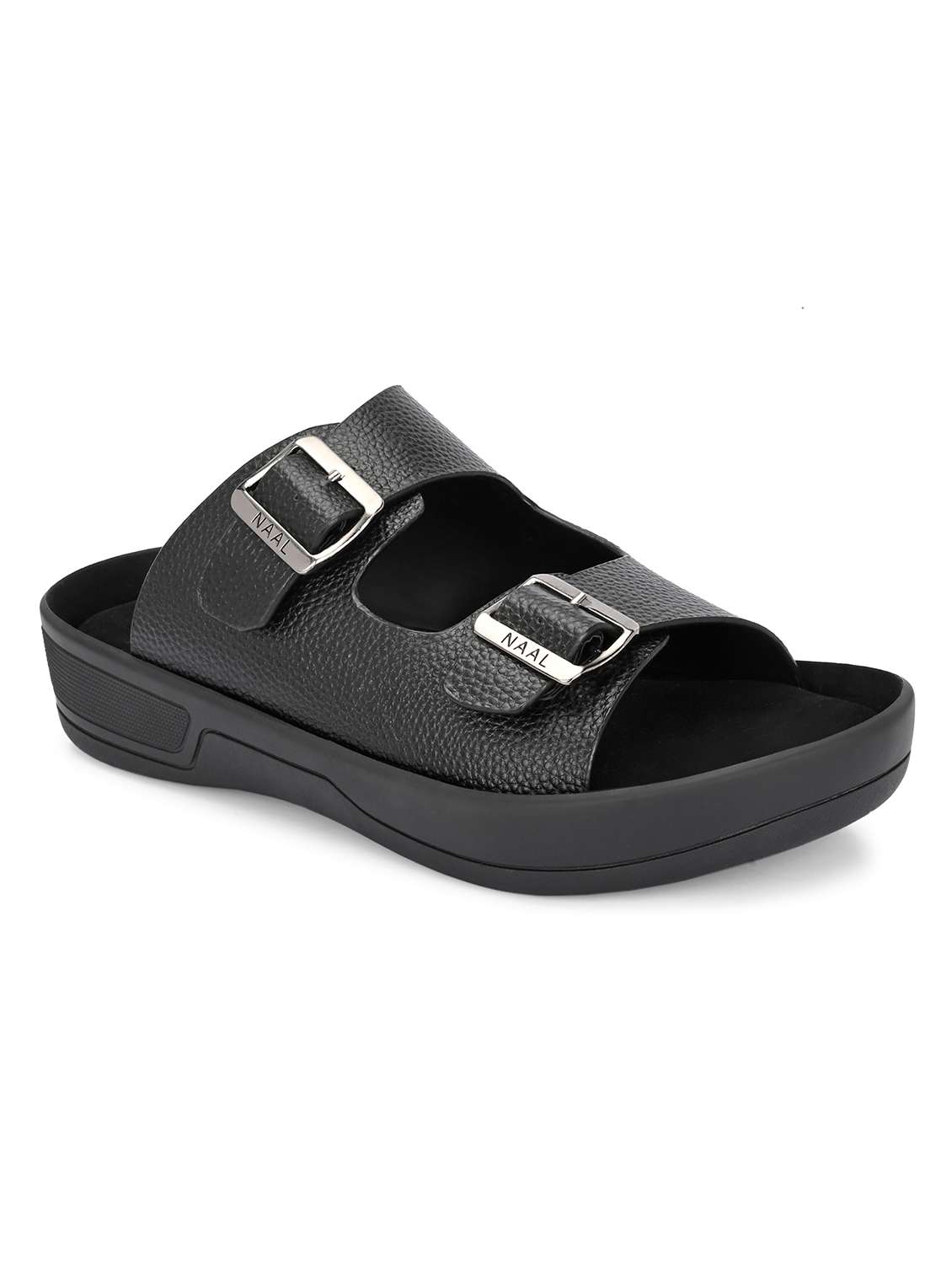men black slip on sandal - 22009135 -  Standard Image - 1