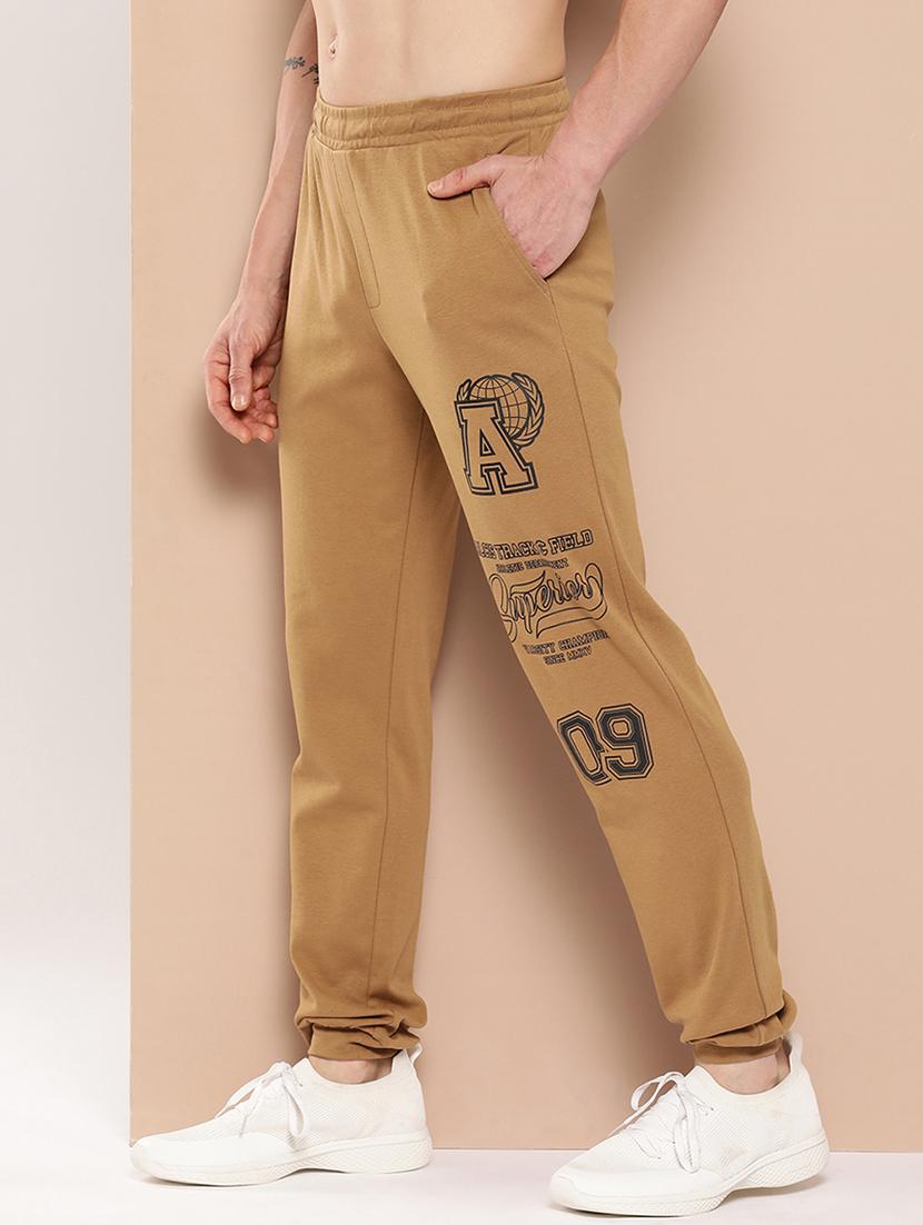 men placement print mid rise regular fit jogger - 22009259 - Standard Image - 1