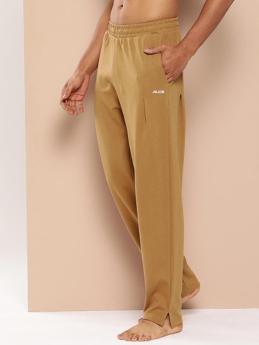 men solid regular fit full length track pant - 22009264 - Standard Image - 1